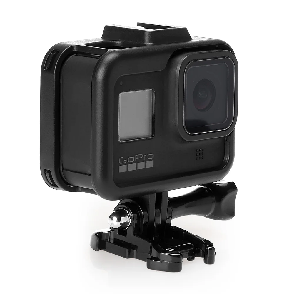 
Frame Mount Housing Case with Lens Cover for GoPro Hero 8 Black Camera - Strong Structure and All Slots Fully Accessible 