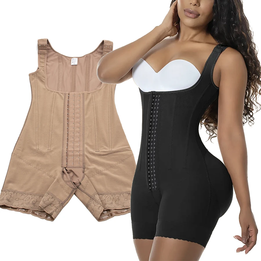 Plus Size Women's Postpartum Shapewear Custom Label Abdominal Tummy Control Bodysuit Op Ab Conjoined for Faja Enhancer