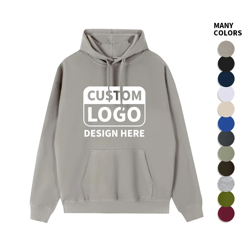 

Custom 550 Gsm 100% Cotton Fabric Mens Hoodies Heavyweight Blank Casual Oversized Hoodie Printing Embroidery Logo For Unisex