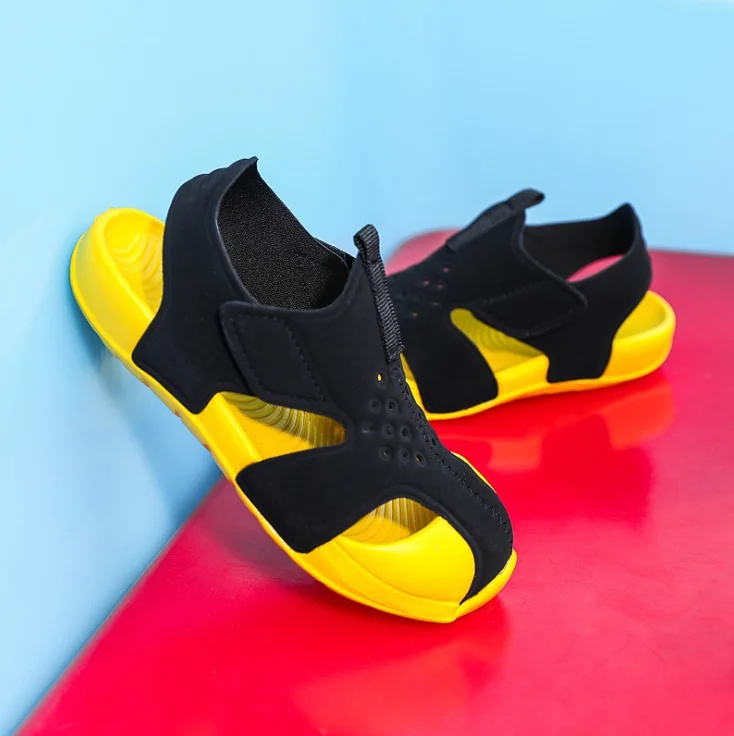 

Cheap Price Lightweight Comfortable Children Summer Sandals EVA Leather Sandals For Toddler Girls and Kids Sandals, Pink orange black yellow blue