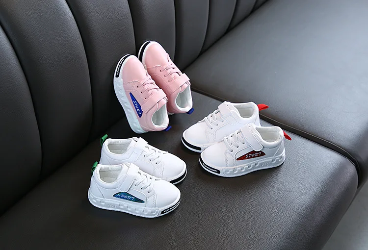 Hot selling white sport unisex shoes kids children shoes