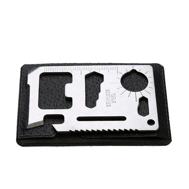 

redit Card Survival Serrated Knife Outdoor Camping Hunting Tools, Silver or black