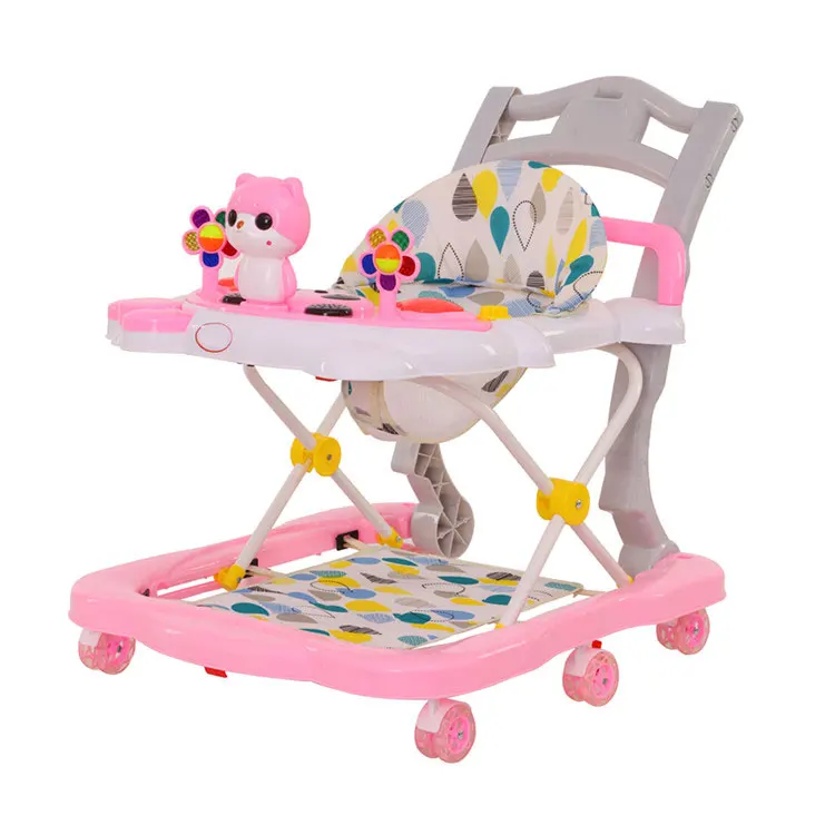 

Multifunctional musical 4-in-1 baby walker stroller toy with music, Pink/green /blue