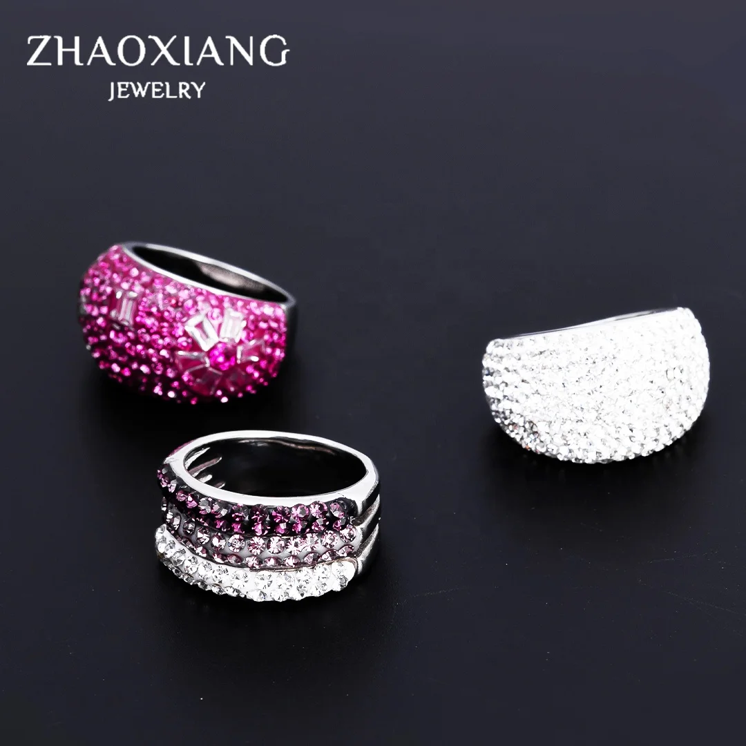 

Engagement Rings For Women Iced Out Zirconia Finger Rings Charms Stainless Steel Fashion Jewelry