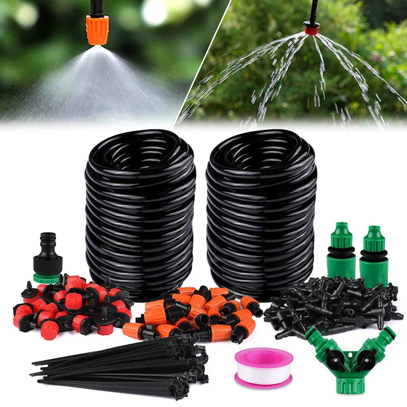

MUCIAKIE 30M DIY Drip Irrigation System Automatic Watering Garden Hose Micro Drip Watering Kits with Adjustable Drippers, One color