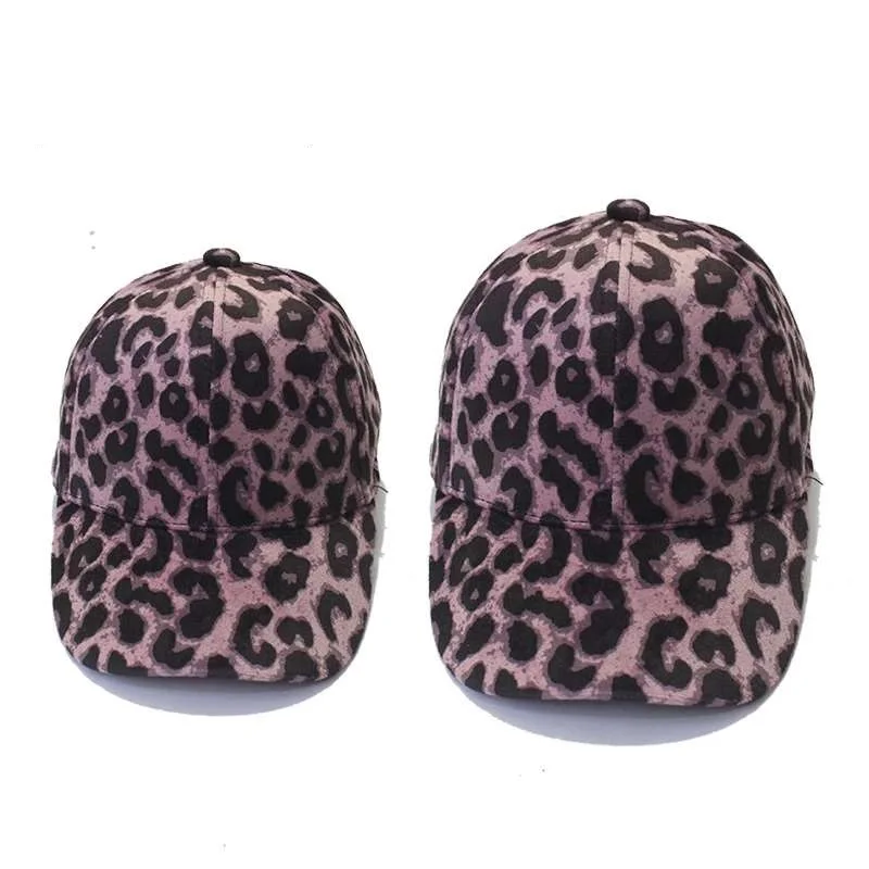 
fashion 2020 kids leopard baseball headgear Parents and children sports Hats 