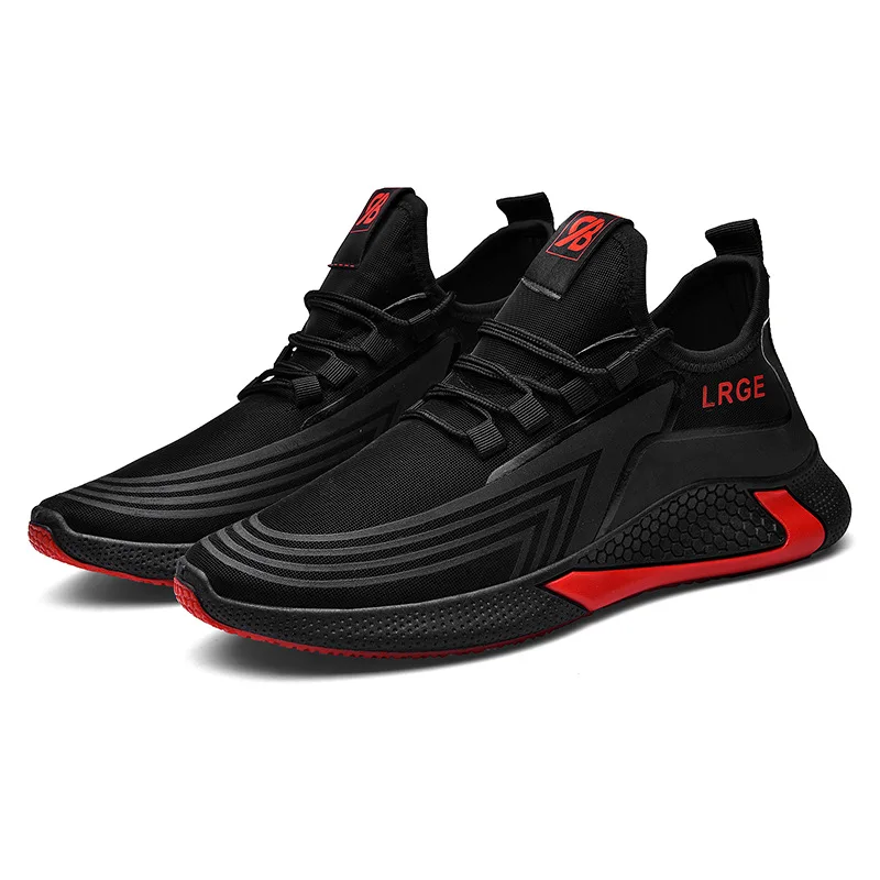 

Sports shoes new Pu men's casual shoes tidal running shoes mightysite mens sneakers 2022, Black red