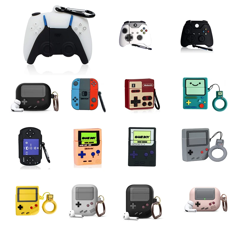 

Silicone Game Console gamepad Controller Headset Case Wireless Earphone Cases Protective Shell Cover For Apple Airpods1 2 Pro