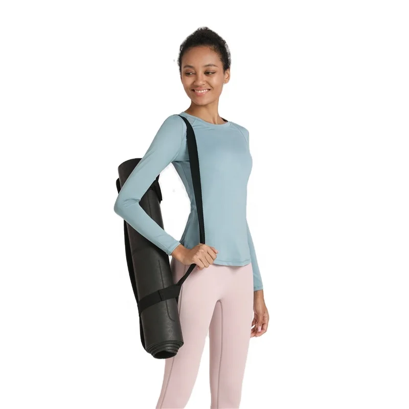 

Fitness active wear mesh round hem toes long sleeves T shirt live fit women