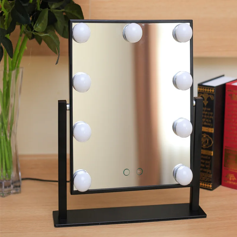 

Professional 3 Color Lighting Modes Cosmetic Mirror with 9 Dimmable LED Bulbs Large Hollywood Makeup Vanity Mirror with Lights
