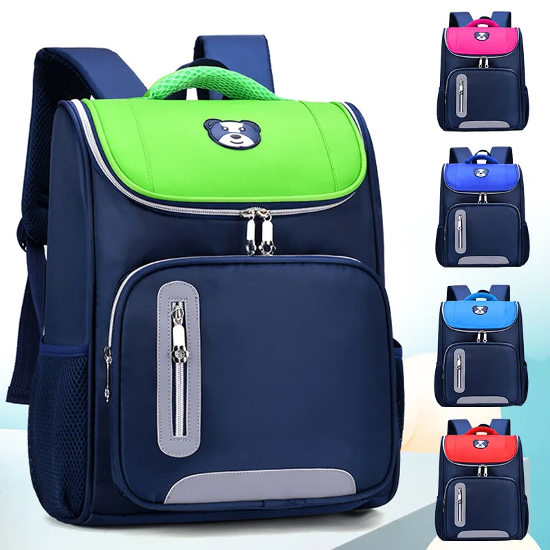 

Wholesale 3 size Waterproof junior boys girls Book Backpack Durable children School Bags for primary Student, As picture or customized