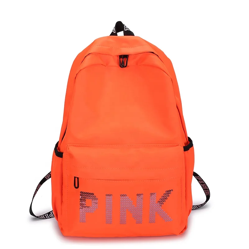 

LOW MOQ fashion backpack for women laptop college backpack lightweight girls pink cute backpack customized, Pink, orange, black, rose red, grey, navy