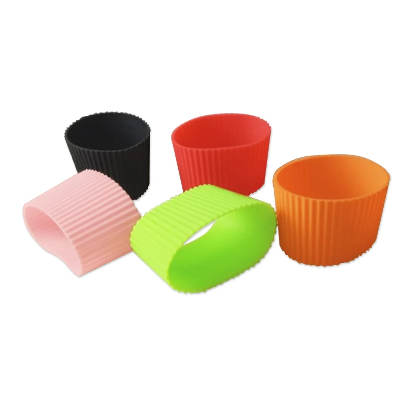 

Custom printing logo silicone rubber coffee cup lid and sleeve, Customized