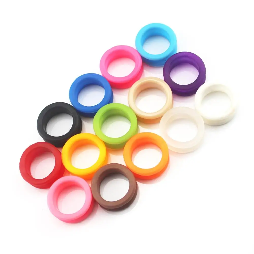 

Hair Pet Scissors Inserts Finger Rings Soft Silicone In Various Colors, Various colors available