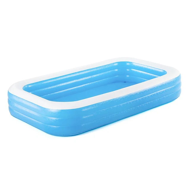 

BESTWAY 54009 Hot Sale Outdoor deluxe blue rectangular family pool,kids pool inflatable swimming