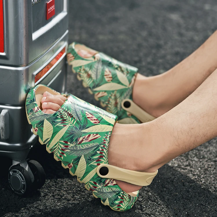 

2021Wholesale Male Shoes Men's Summer Beach Sandal Fashion Plain Slide Men Slippers EVA Sandals, Black;blue