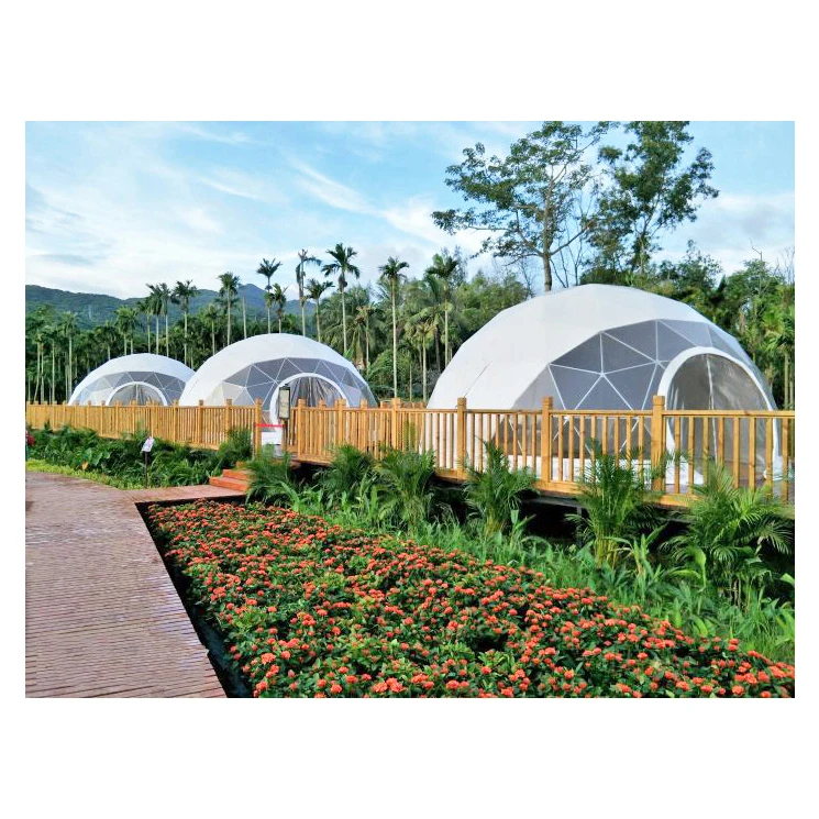 

Luxury and comfort Hemispherical Hotel dome tent steel tube prefabricated dome tent