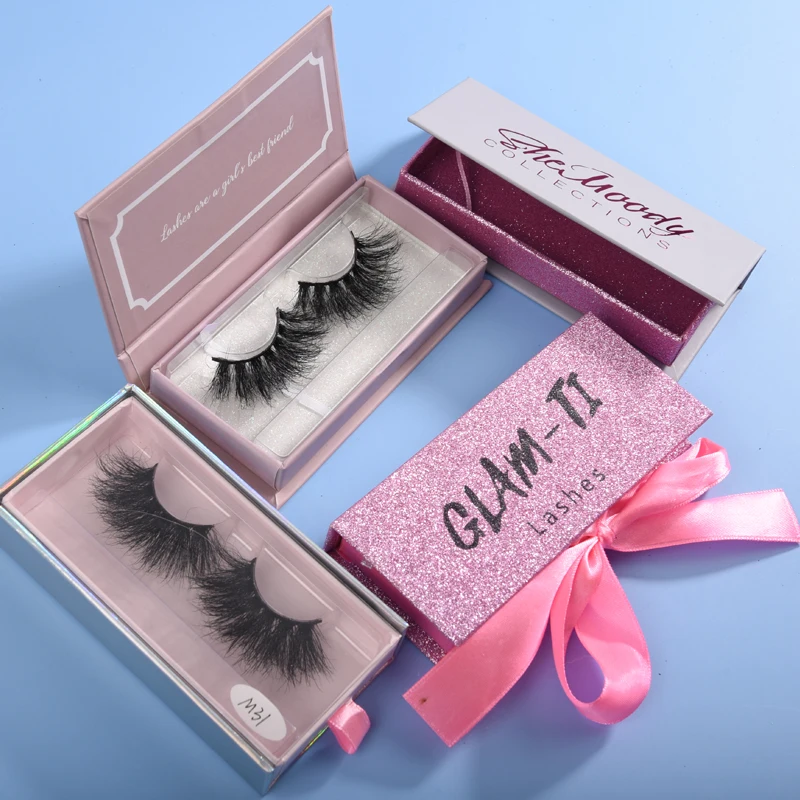 

Wholesale 25mm full strip eye lashes luxury eyelash packaging box custom private label 3d mink eyelashes vendor, Natural black/fluffy eyelashes