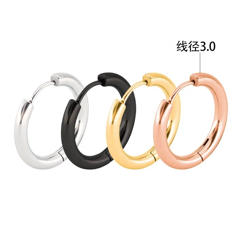 

316L stainless steel love round small jewelry hoop earring, Customized