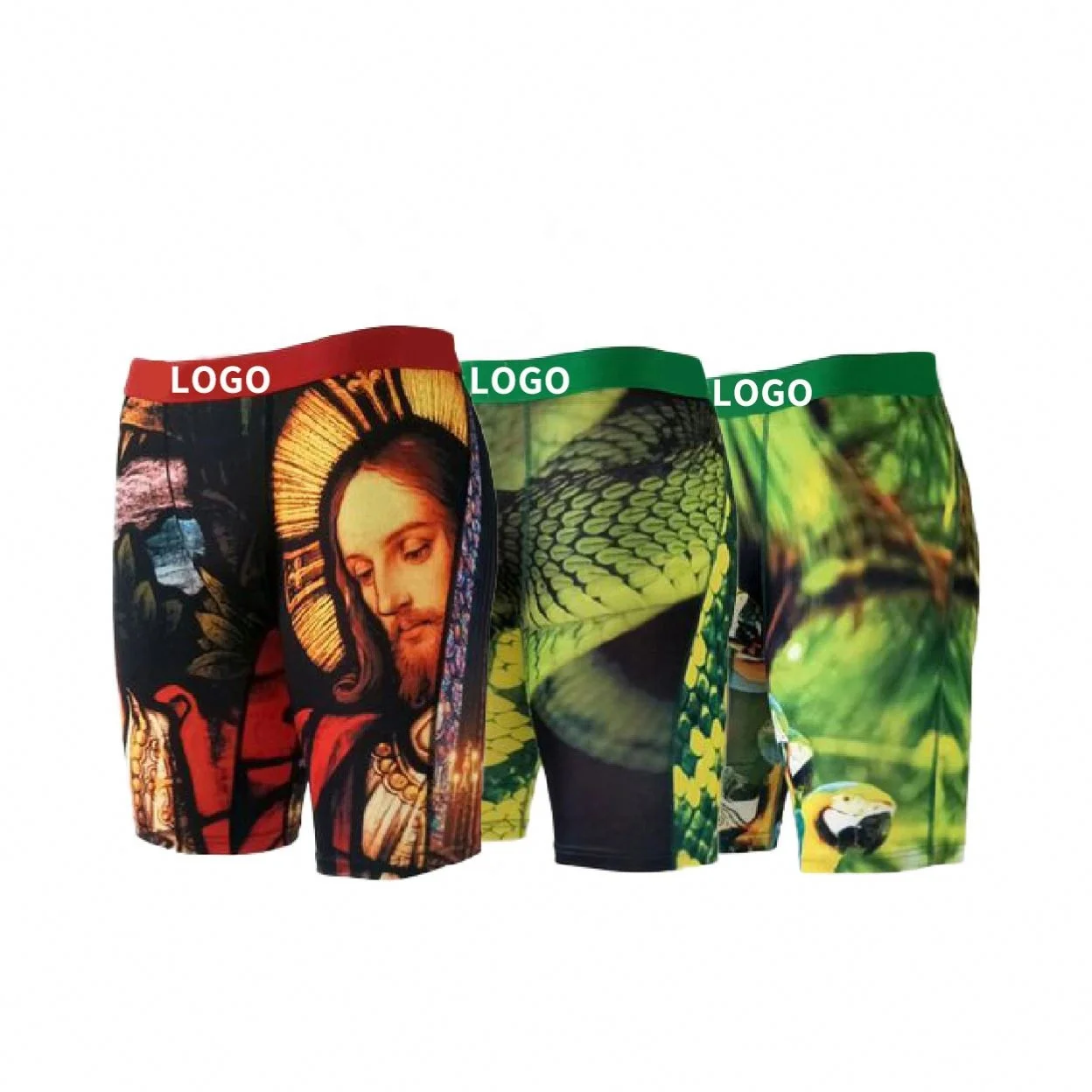 

NEW MEN Animal Men Underwear Printed Shorts Polyester Boxers Briefs Man, Customized logo