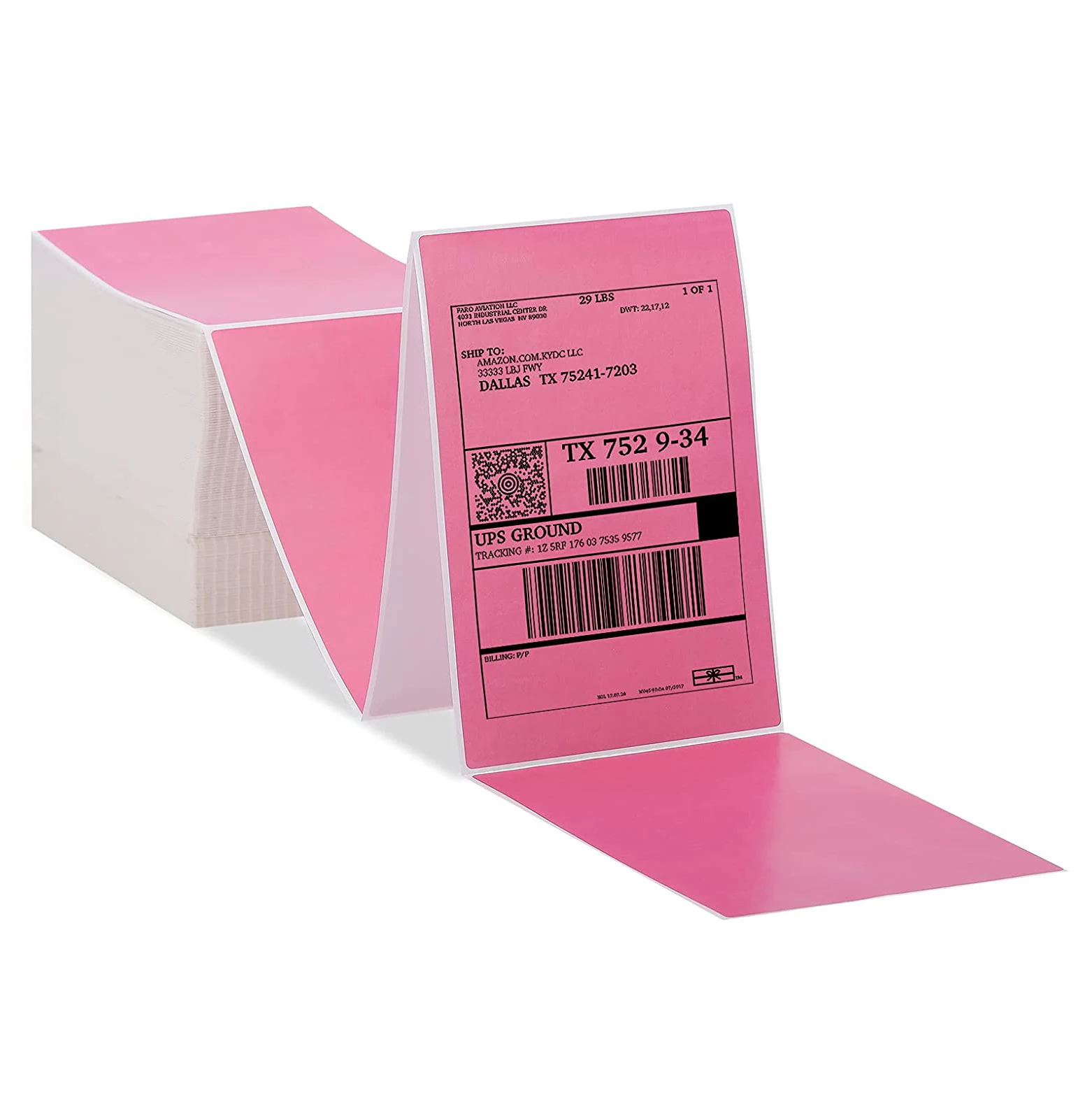 

Bule Pink Barcode Label 100x150 Direct Thermal Paper Waybill 4x6 Shipping Label A6 Folded Thermal Sticker