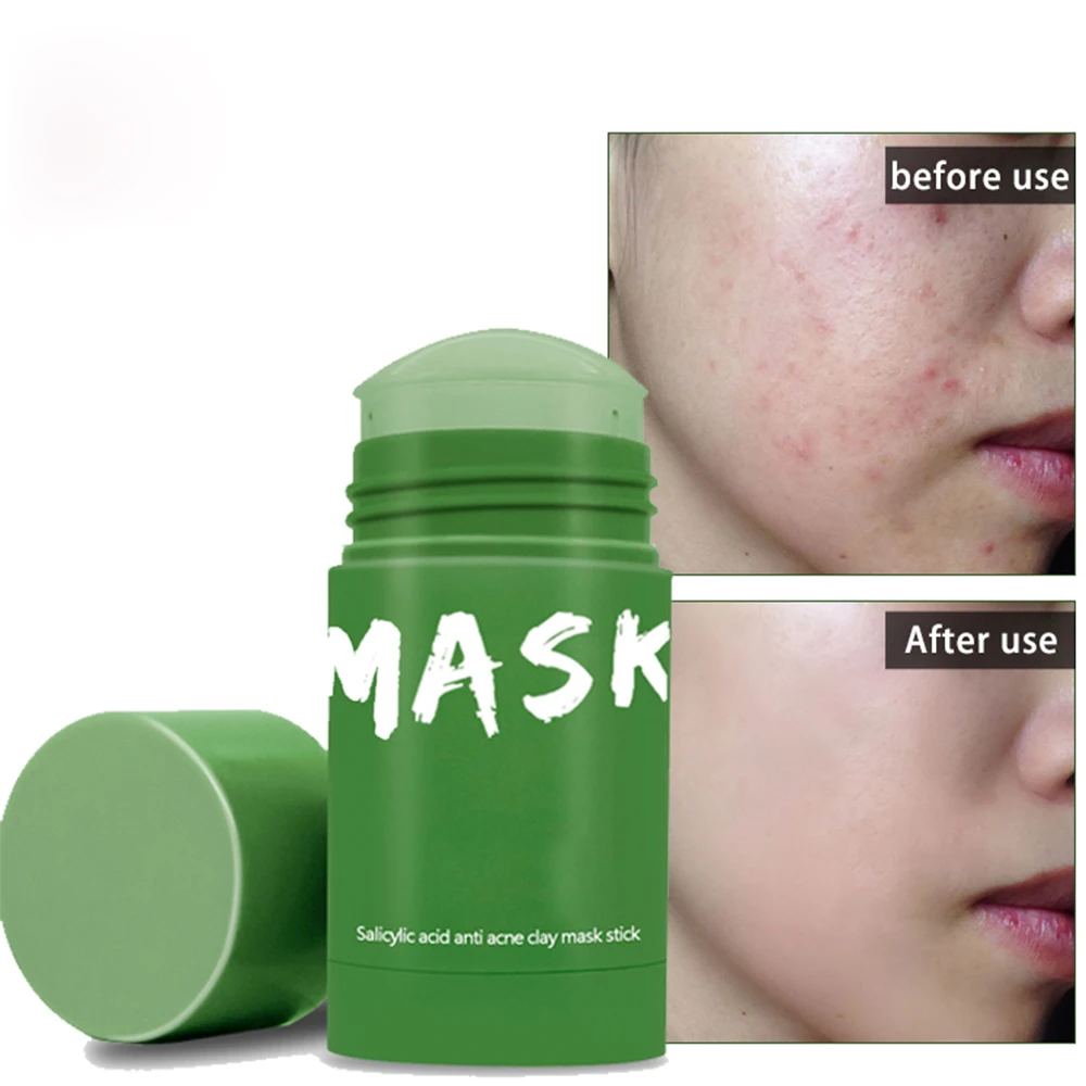 

Hot sale Deep Cleansing Solid Stick green musk stick To Remove Grease Blackheads Oil Control Moisturizing green Mud stick