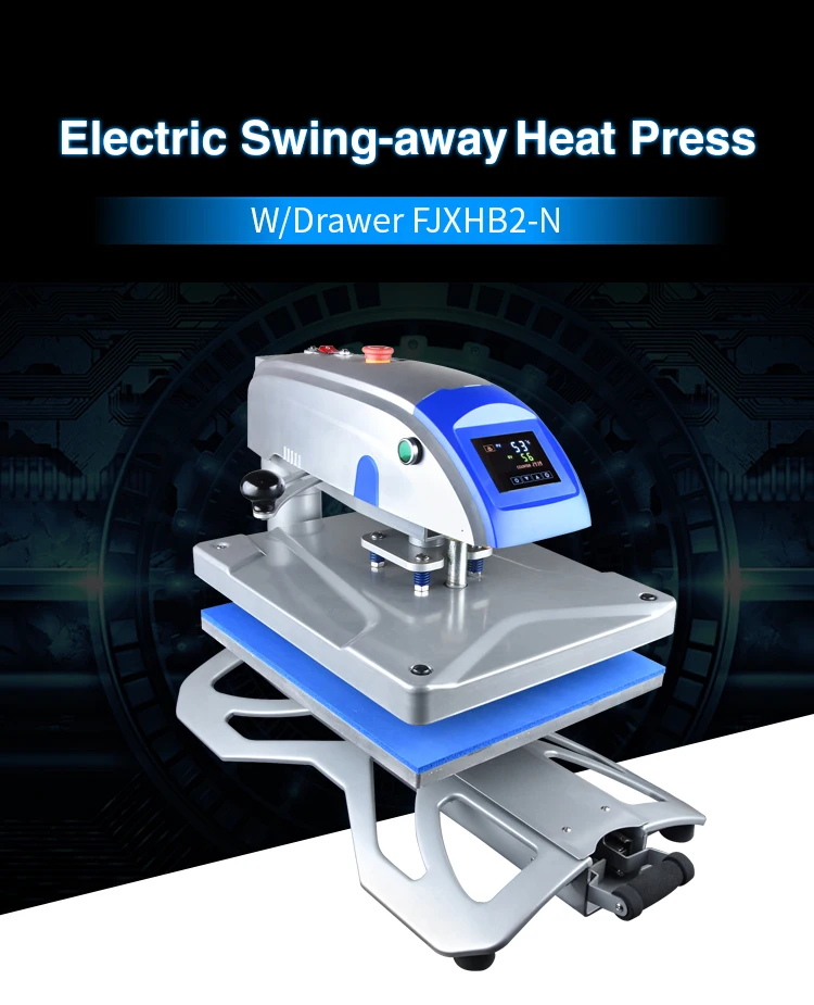 Electric Automatic Tshirt Heat Transfer Printing Machine 16x20 Swing