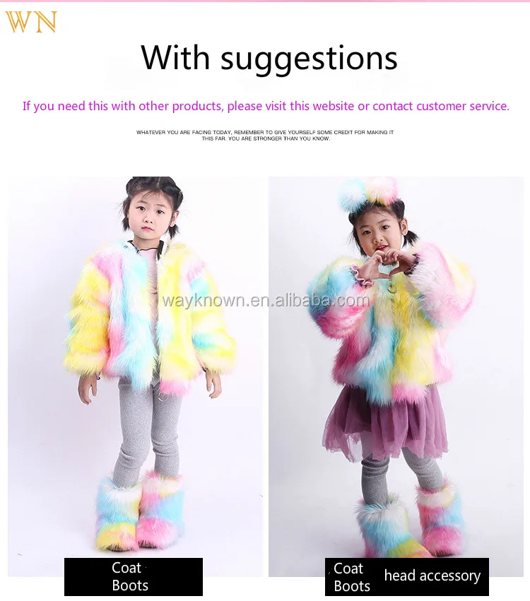 XUANOU Toddler Kids Baby Girl Winter Warm Clothes Faux Fur Thick Solid Coat Outw