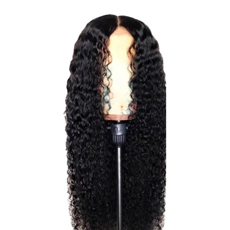 

Factory Customized African Ladies Wig Long Human Hair Wig Curly Full Lace Wigs for Black Women, As picture show