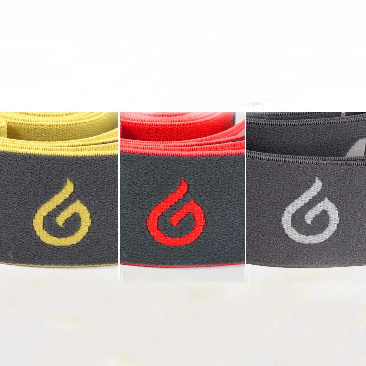 

Latex and nylon Exercise and Physical Therapy Belt for Rehab yoga stretch strap belt, Gray, yellow, red