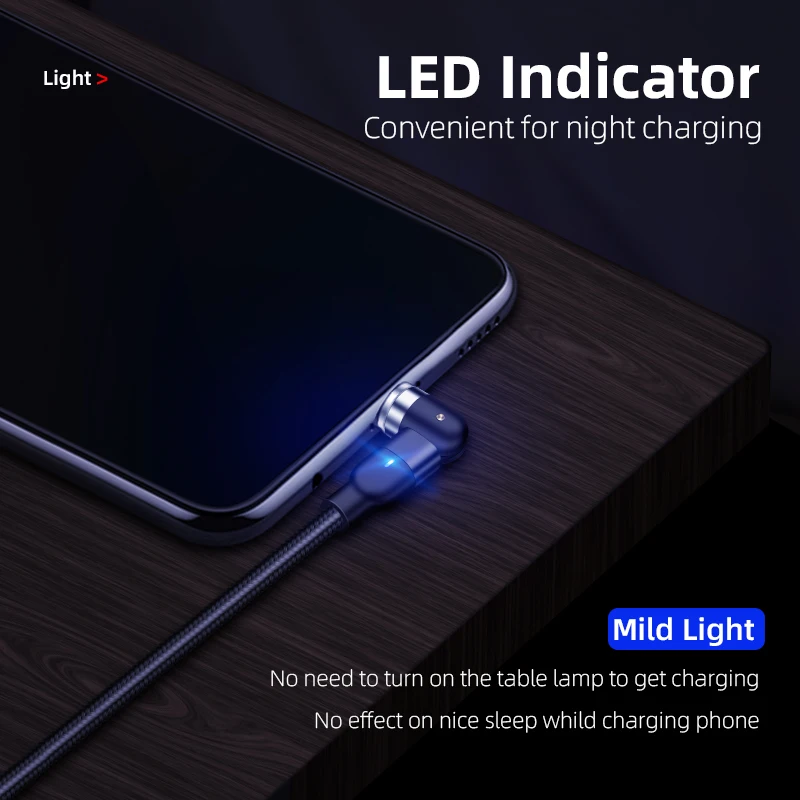 
360 Rotate Straight Use magnetic usb charging cable and magnetic phone charger cable 
