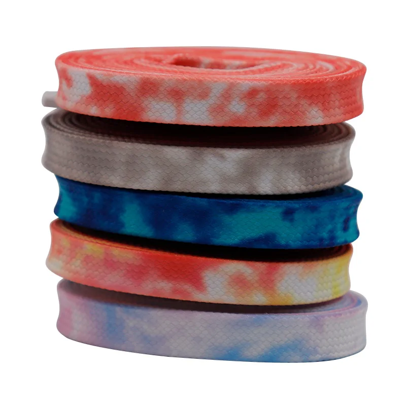 

Weiou Manufacturer Wholesale Trendy Design Support Custom Color And Length Heat Transfer Printed Variegated Shoelaces, Customized