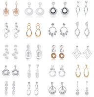 

20 Pairs Assorted Stainless Steel Stud Earrings, Geometric Pattern Small Statement Bar Stud Earring Set, earings for women 2019