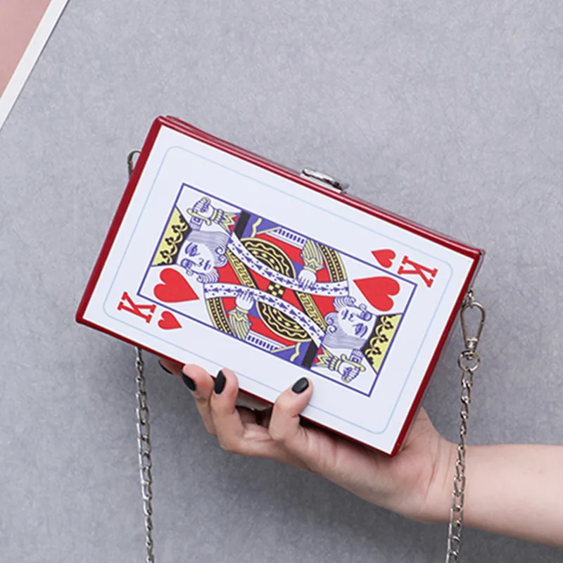 

Small poker clutch purse printing shoulder bags 2020 women square bag custom print purse manufacturers thank you purse, White