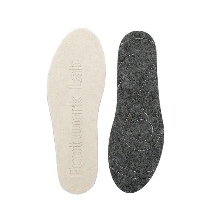 

2020 new breathable cork insole male wholesale OEM autumn and winter comfortable warm wool felt insole female