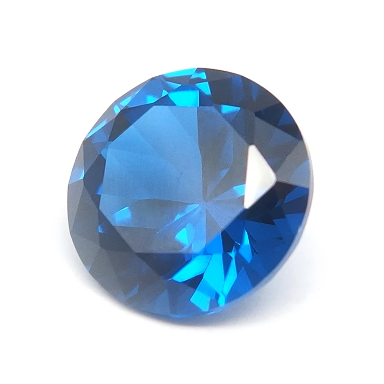 

Loose Synthetic Blue Gemstone Round Brilliant Cut Spinel
