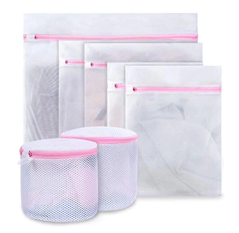 

Foldable Storage Organize Washing Machine Mesh Large Laundry Bag, White or customize
