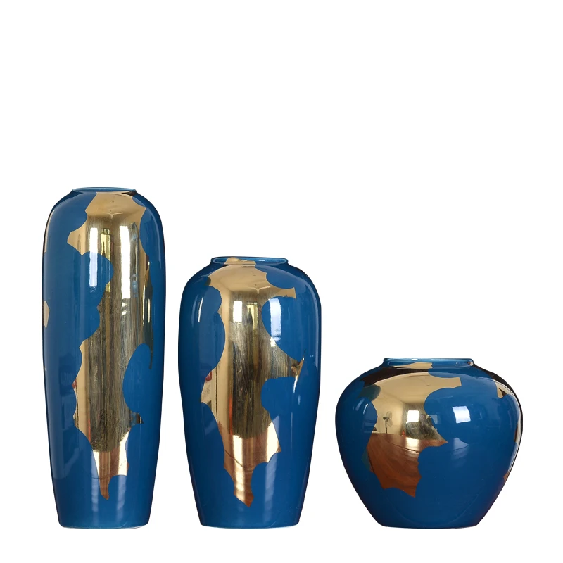 

Vases Centerpiece Home Decor Ceramic Elegant Modern Flower Wedding Party For Christmas Gift Blue