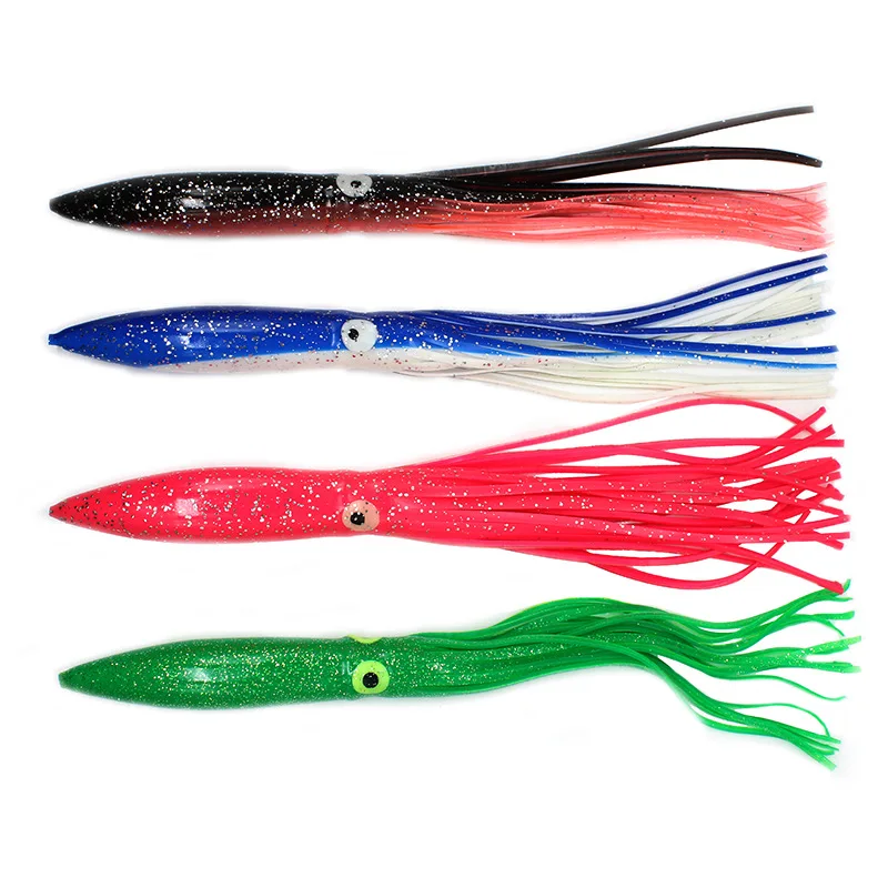 

Soft Plastic Octopus Fishing Lures For Jigs Mixed Color Silicone Squid Skirts Octopus Artificial Jigging Bait
