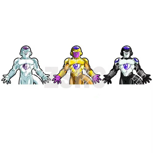 DB Gold Black Frieza Anime Motion Car Stickers Manga 3D Lenticular Decals Waterproof Eco-friendly UV Printed Laptop Refrigerator
