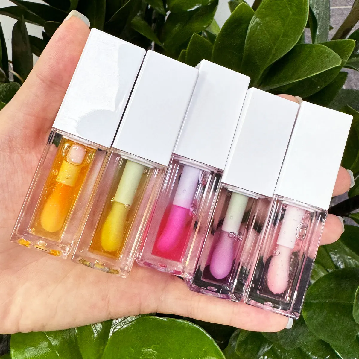 Wholesale Vegan Moisturizing Lip Oil Gloss Plumper with Vitamin C & E Collagen Private Label Lip Oil