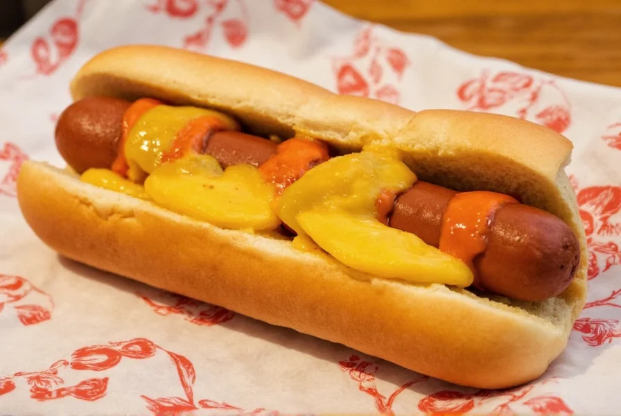 Hot dogs served on a street cart in New York City