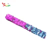 Low MOQ Accessories Two Tone Sequin Fabric Bulk Custom Slap Promotion Sequin Charm Snap Bracelet