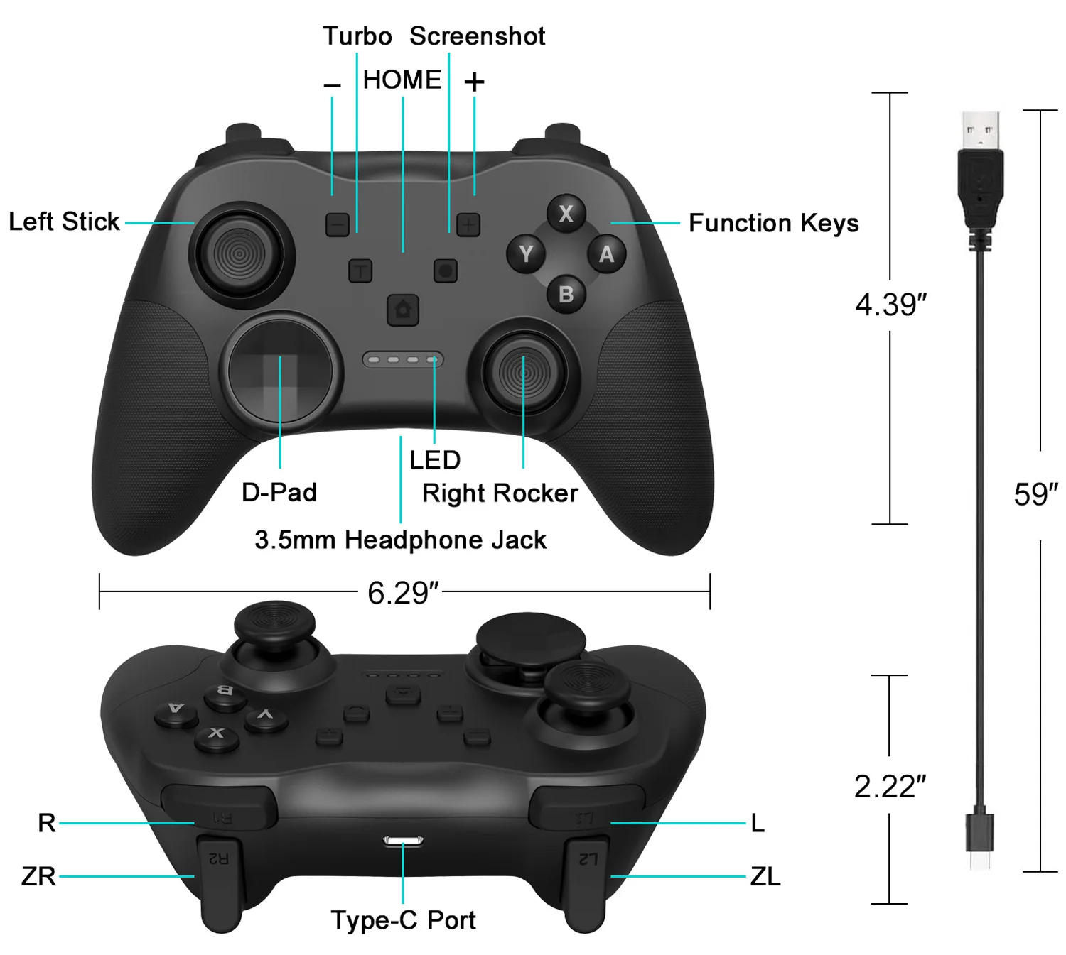 

Timeway 2021 New Product Game Controller Joystick For Playstation 4 Mando for Switch PCsteam game Android emulator Gamepad