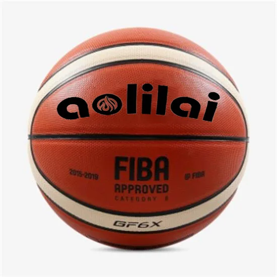 

custom logo basquete AOLILAI GF7X GF6X BGF5X women basketball Competition Premium Composite Leather basketball ball size 5, Brown