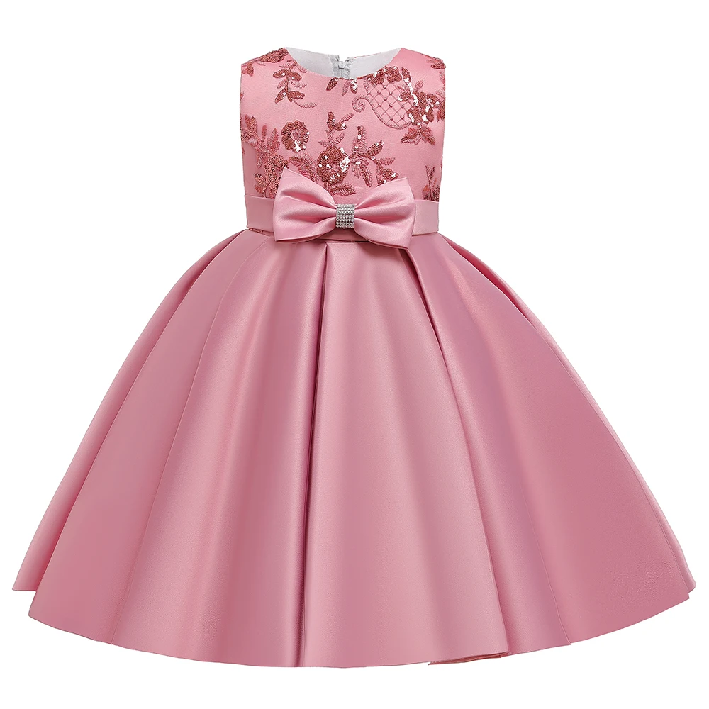 

MQATZ High Quality 3 to10Years Satin Girls Party Dress New Frock Design Ball Gown For Kids L5172