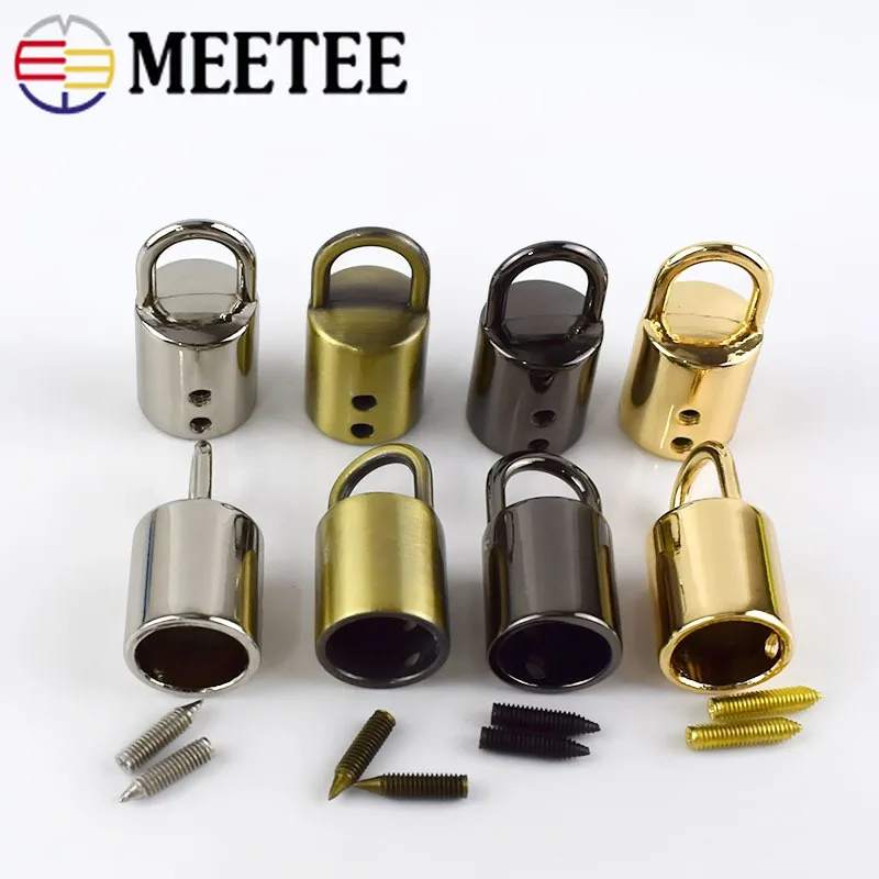 

Meetee KY037 Bag Alloy Buckle Handbag Tassel Fringe Clasp Connector, Gold/gun black