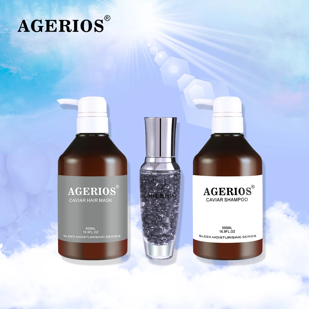 

Agerios Private Label Natural Healthy Caviar Hair Care Set For Hair Smooth Moisturizing And Repair