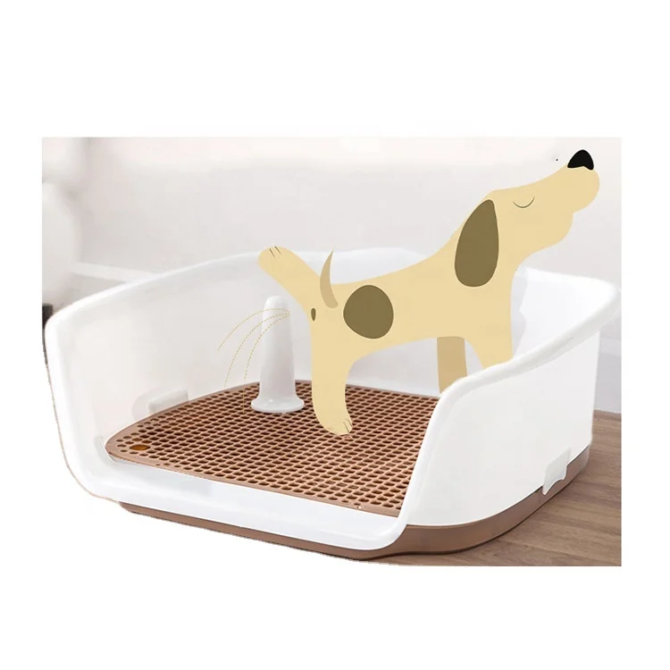 

Secure detachable portable lightweight plastic double layer pet supplies pee tray poop potty pan cleaning tools indoor pet dog t, Pink,grey,blue,brown