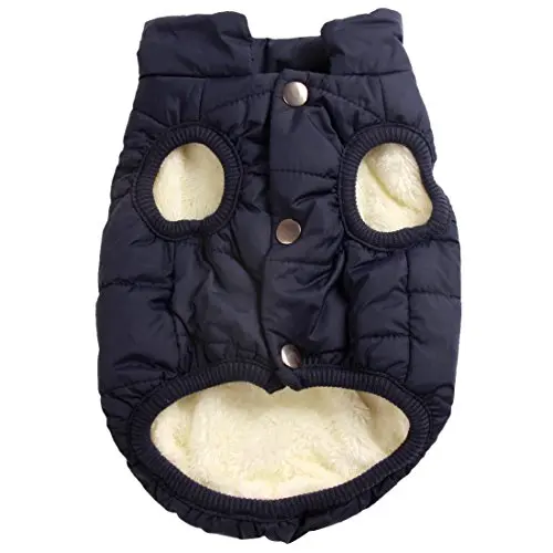 

Warm Dog Coat 2 Layers Fleece Lined Dog Winter Jacket for Puppy Cold Weather Soft Windproof Clothes for Pet Small Dogs Costumes